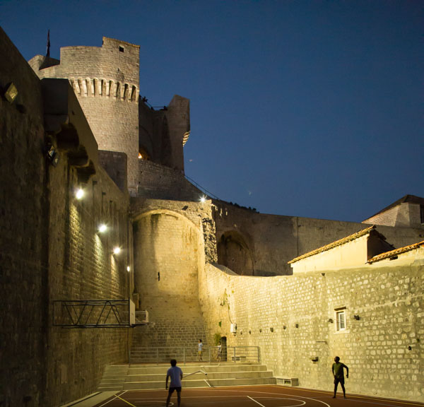The Dubrovnik Walls at Night